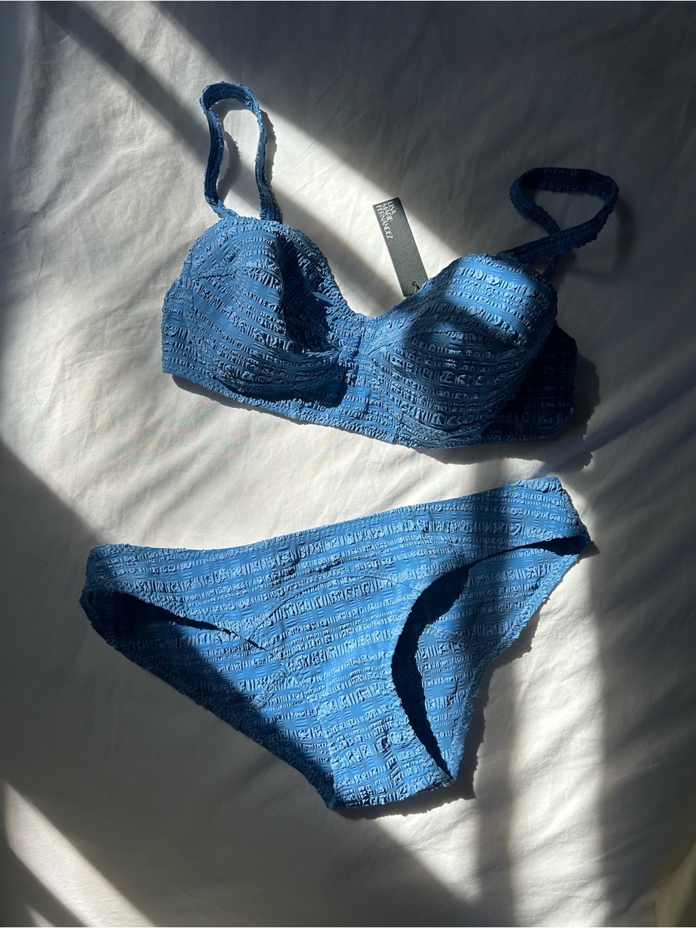 Lisa Marie Fernandez Blue Textured Bikini Set 💙